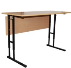 Купить двухместный ученический стол с фиксированной конструкцией №6 без траверсы