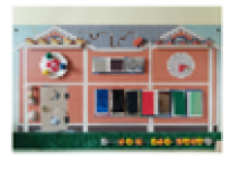Тактильная панель с декоративными элементами Дом